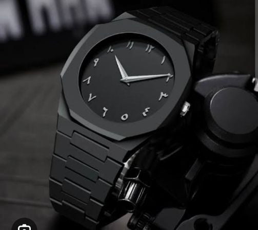 Full Black Quartz Watch – Lightweight, Premium Analog for Men & Boys – With Box