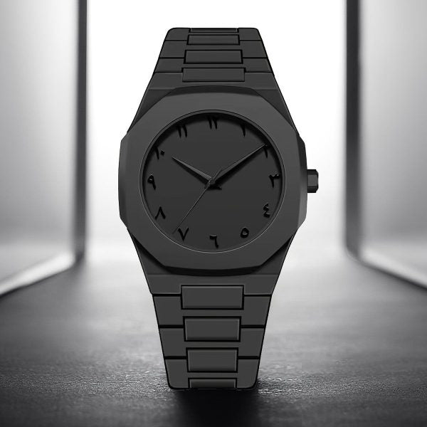 Full Black Quartz Watch – Lightweight, Premium Analog for Men & Boys – With Box