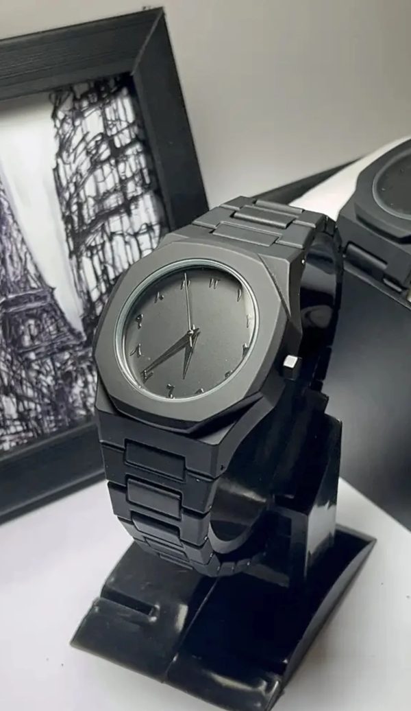 Full Black Quartz Watch – Lightweight, Premium Analog for Men & Boys – With Box